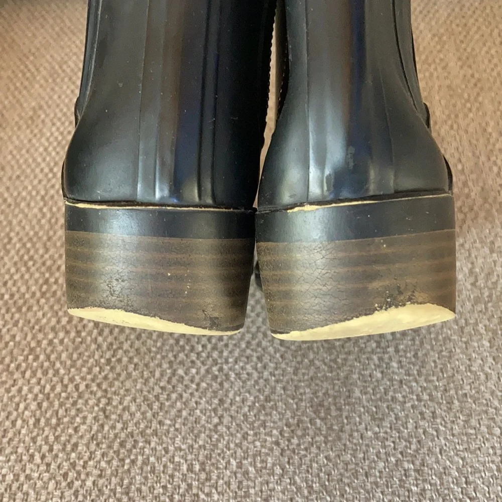 LUCKY BRAND Black Rubber Chelsea Rain Boots Womens Size 6 - Picture 7 of 12